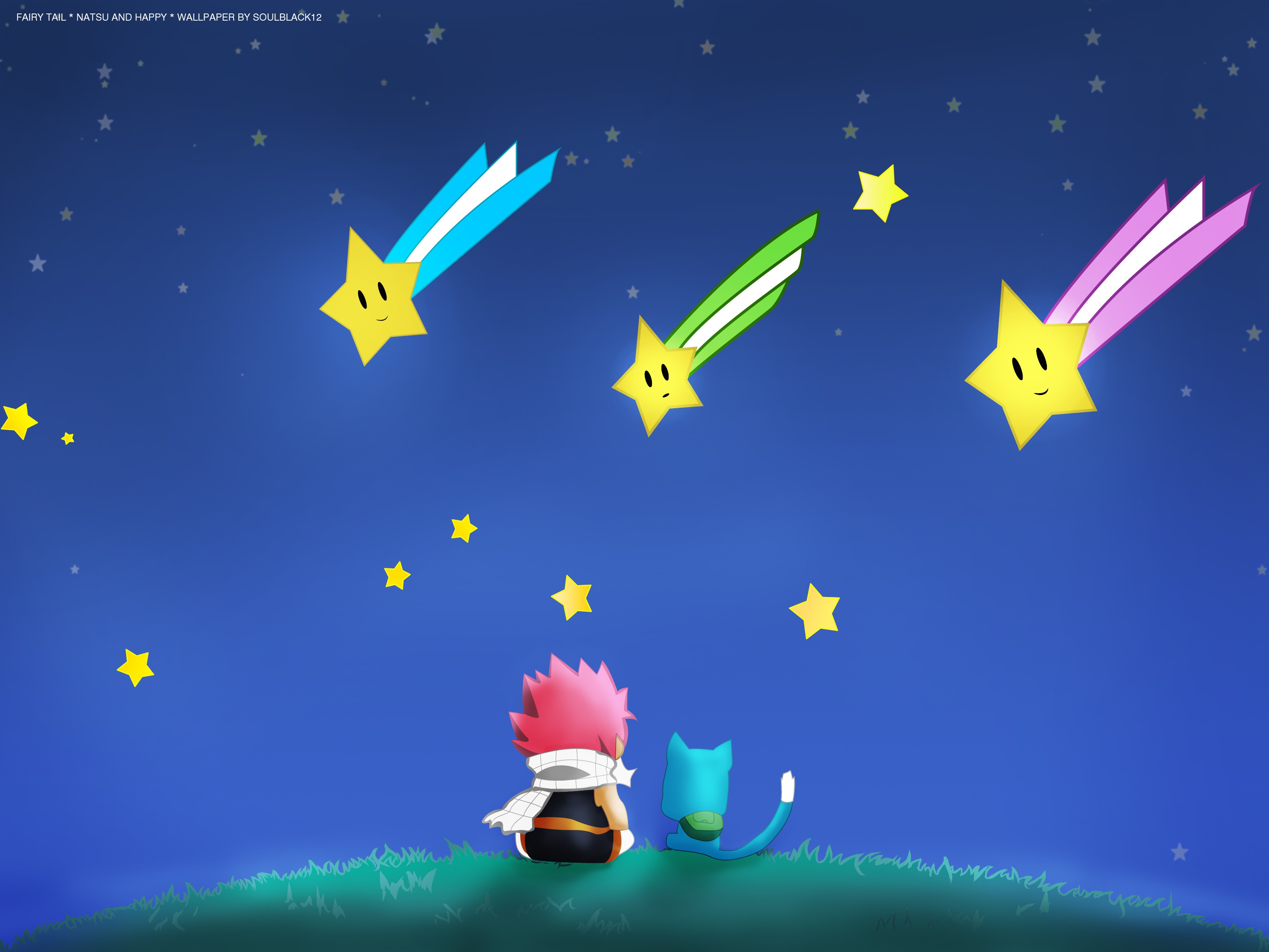 fairy tail wallpaper,cartoon,sky,space,fictional character,graphic design