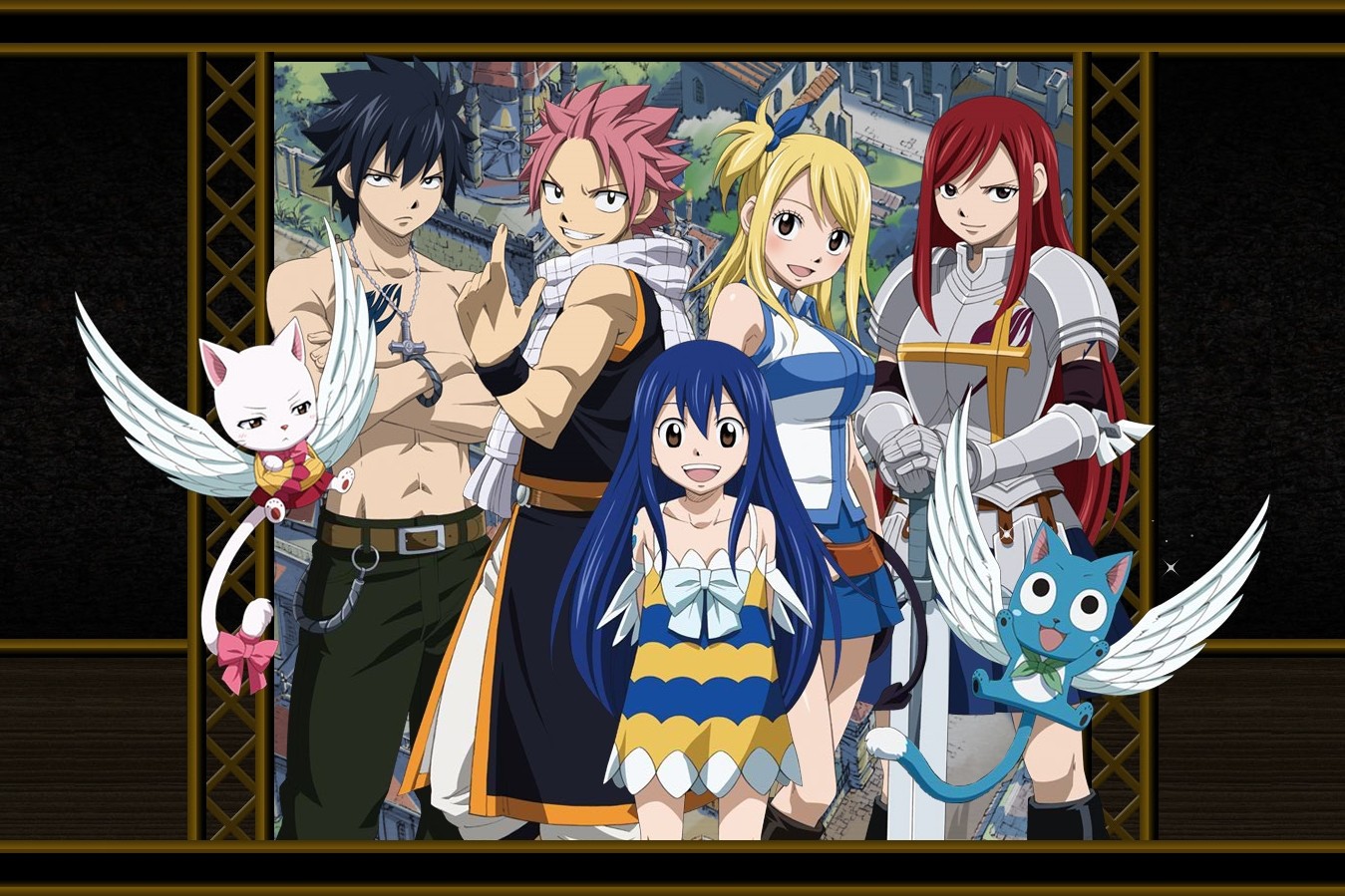 fairy tail wallpaper,cartoon,anime,games,screenshot,fictional character