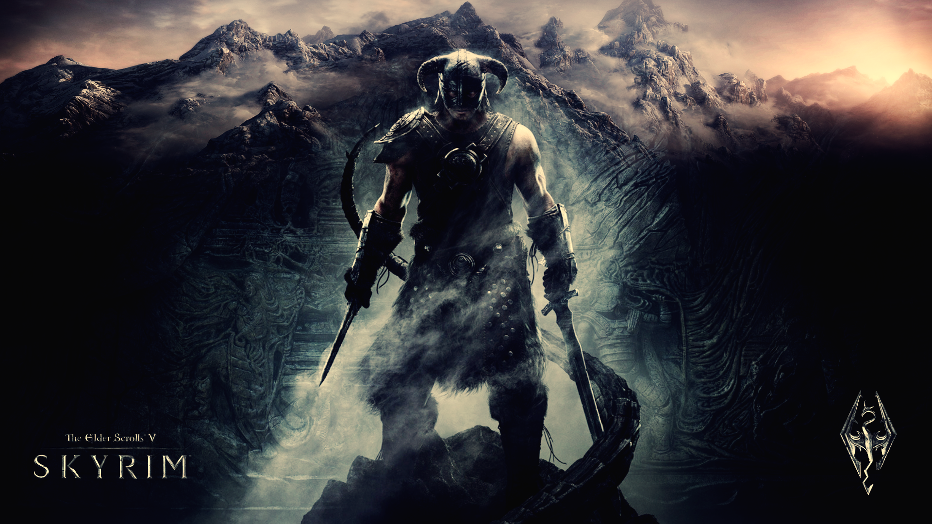 skyrim wallpaper,juego de acción y aventura,cg artwork,película,humano,composición digital