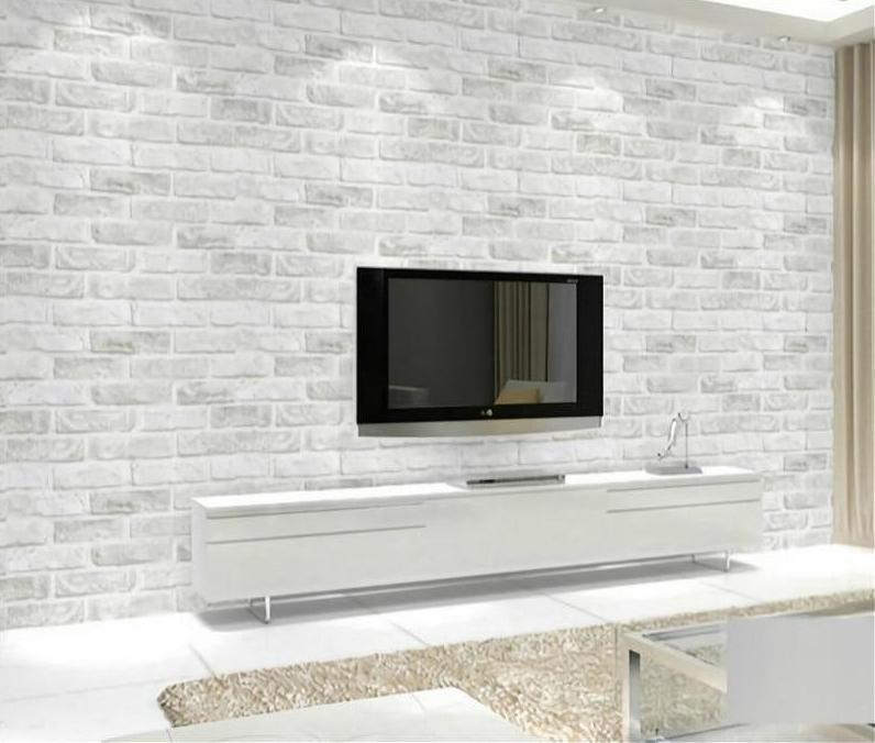 흰색 벽돌 벽지,벽,방,타일,특성,가구