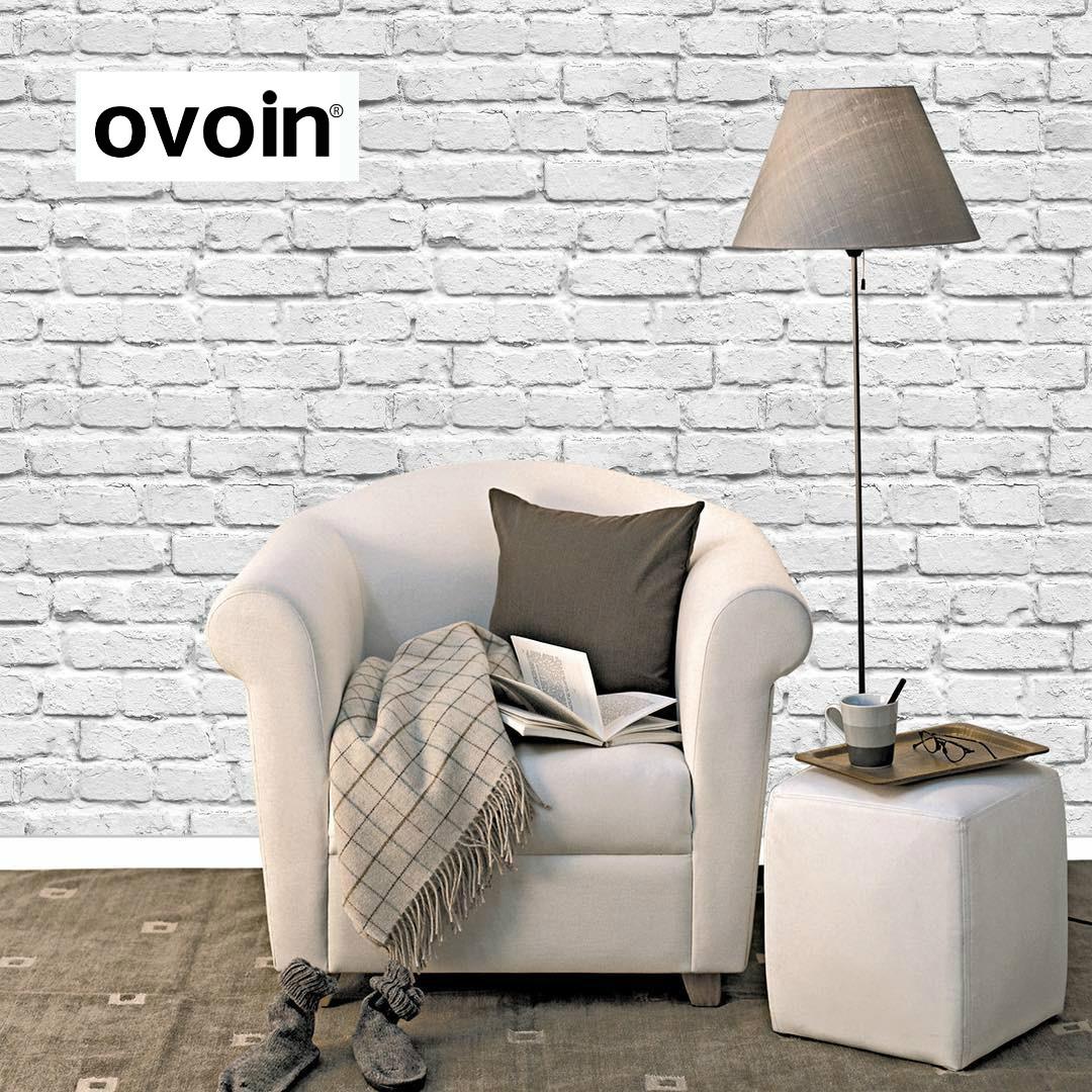 white brick wallpaper,furniture,wall,lamp,floor,lighting