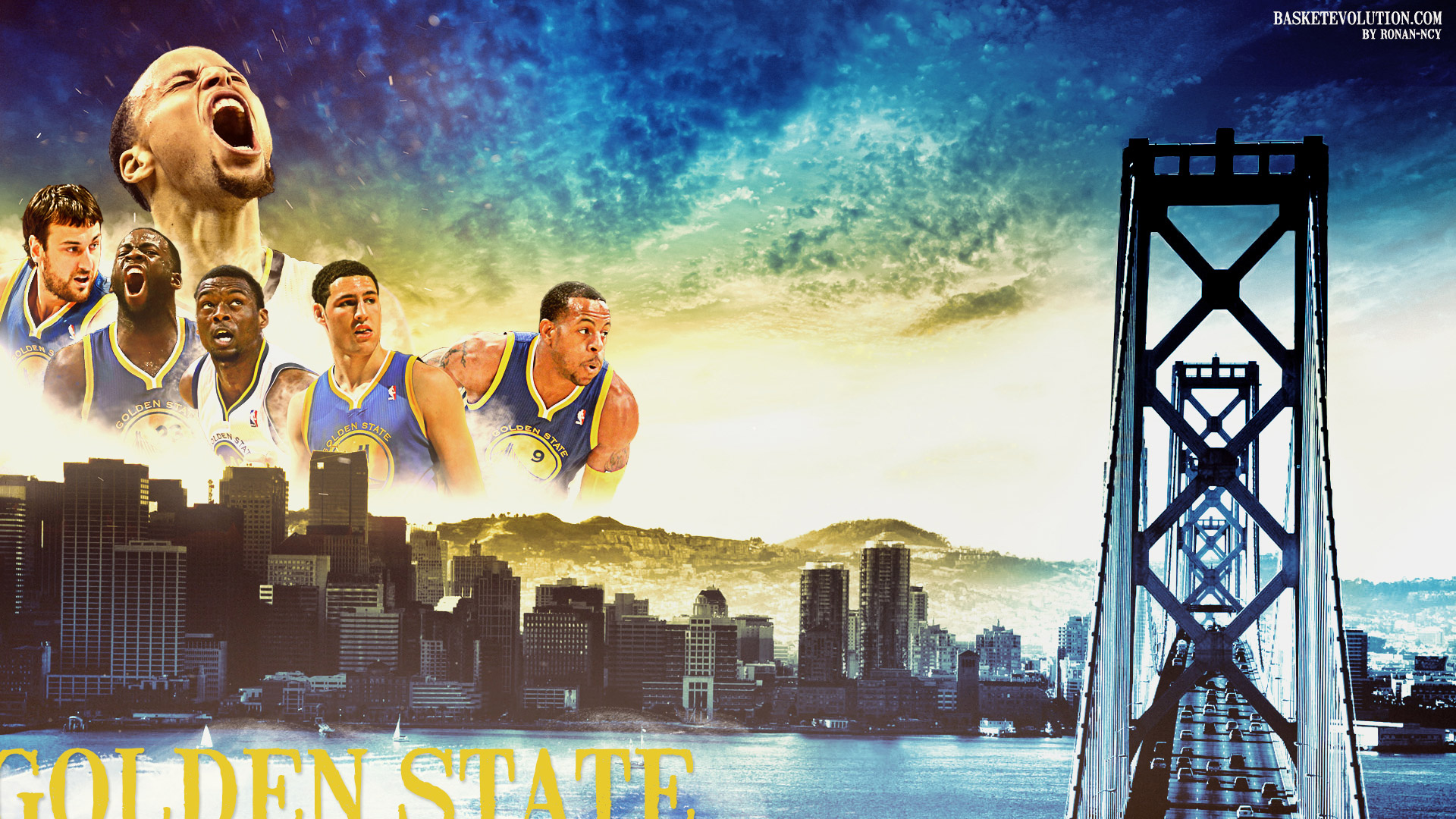 golden state warriors wallpaper,sky,poster,animation,technology,adventure game