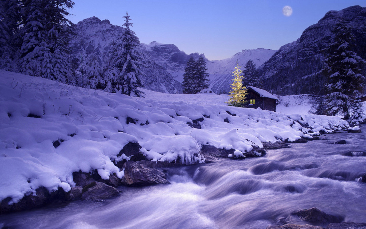winter wonderland wallpaper,nature,natural landscape,snow,mountain,winter