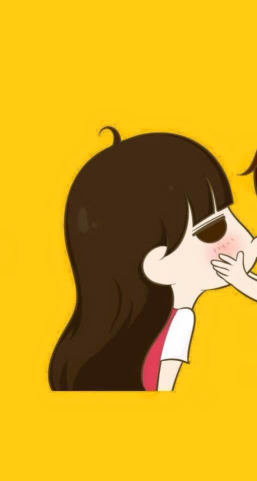 couple wallpaper iphone,cartoon,facial expression,nose,illustration,animated cartoon