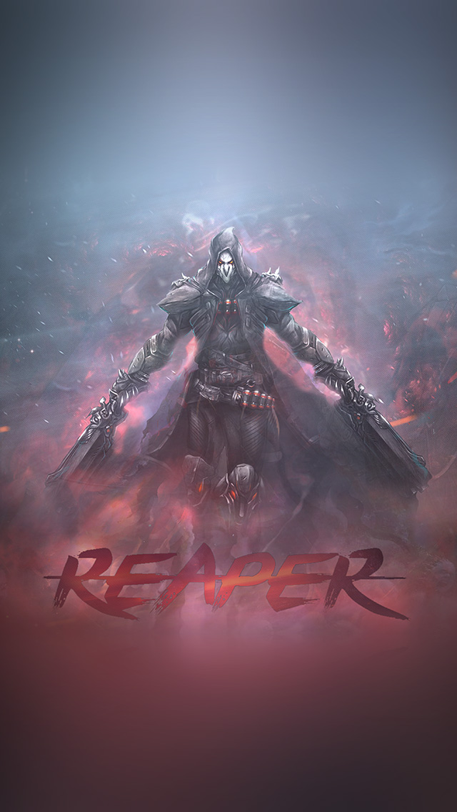 overwatch reaper wallpaper,cg artwork,demon,fictional character,illustration,darkness