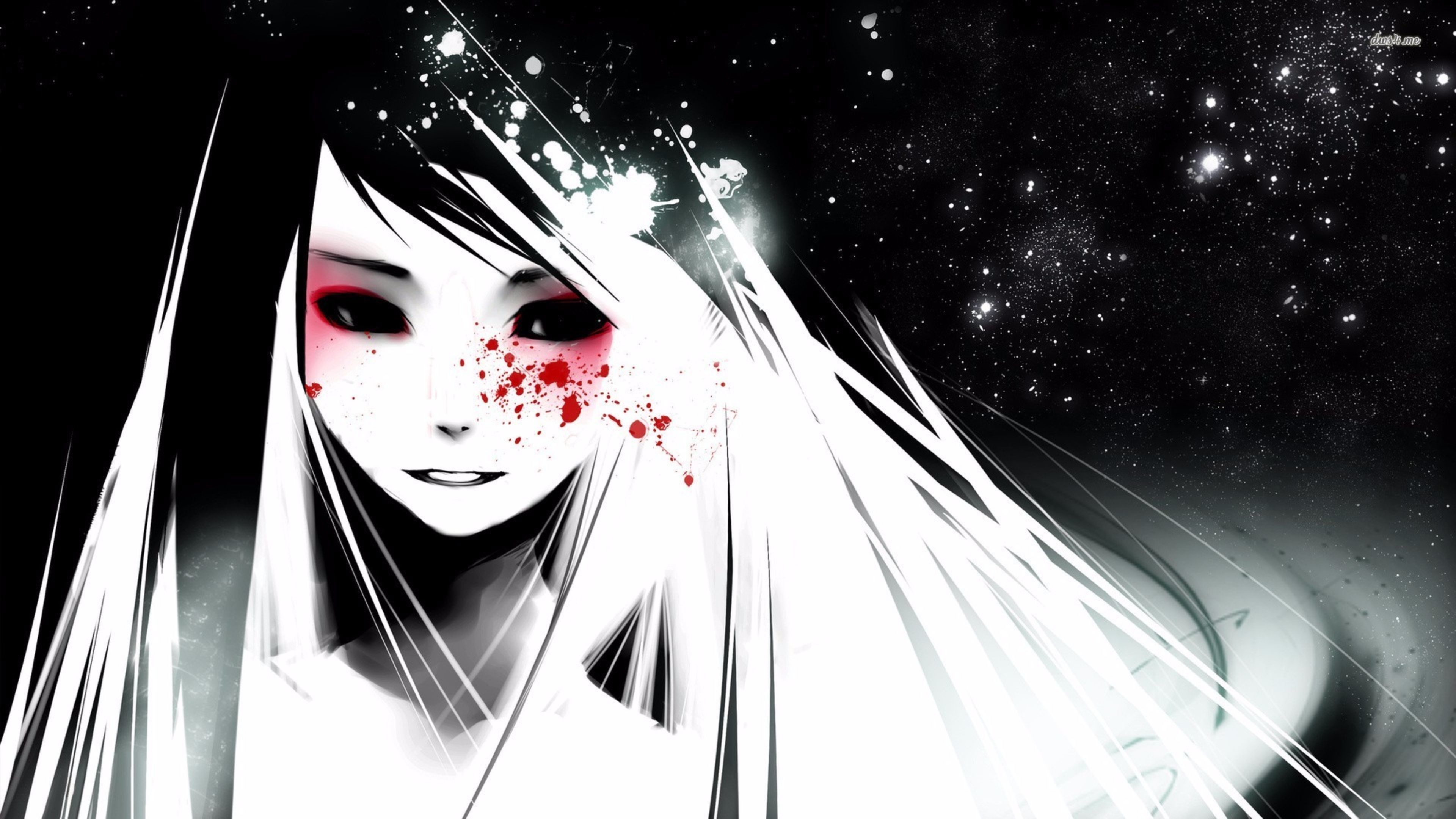 animes wallpapers,anime,monochrome,black and white,cg artwork,black hair