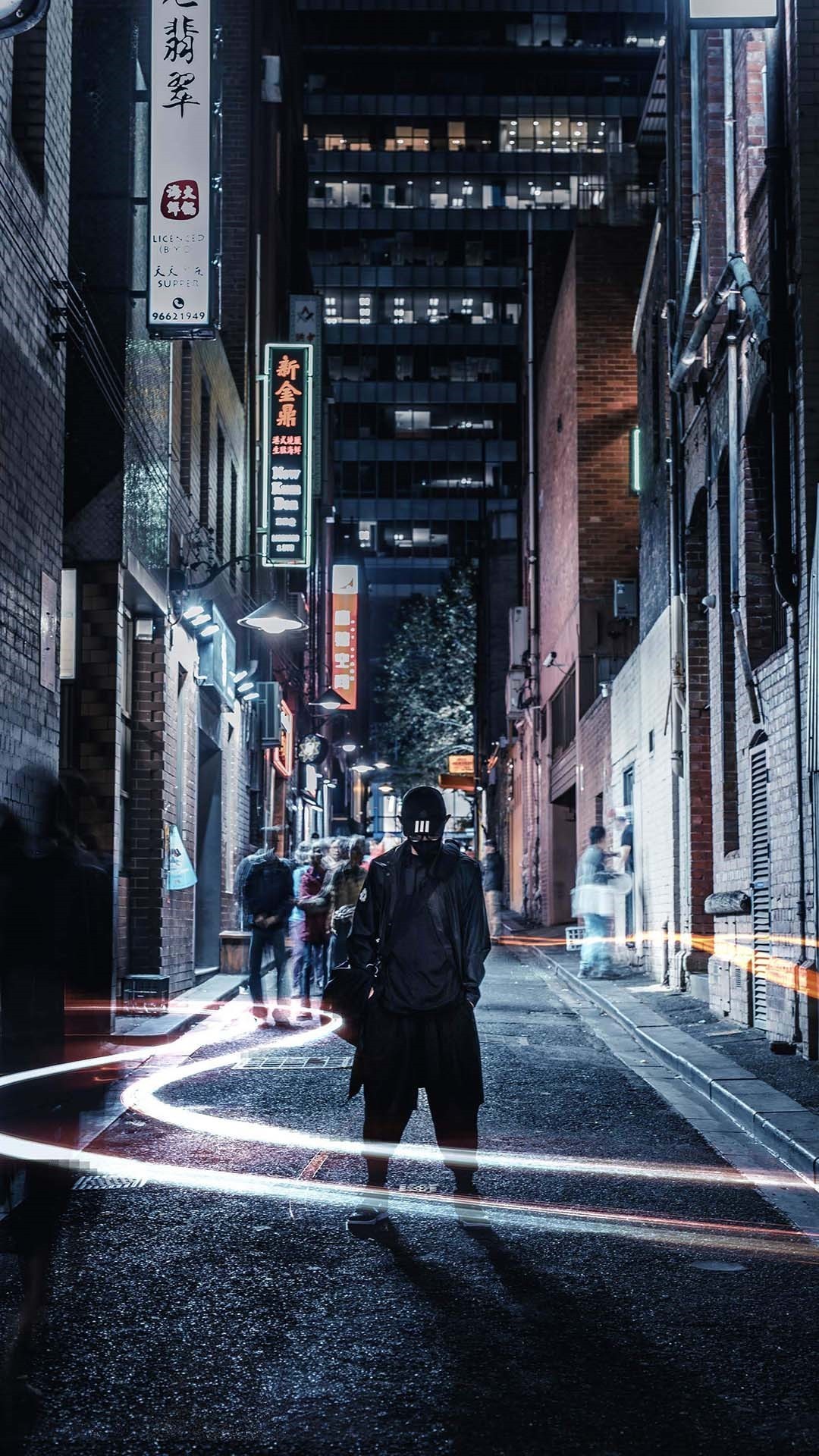 fondos de pantalla anime keren,callejón,calle,la carretera,pueblo