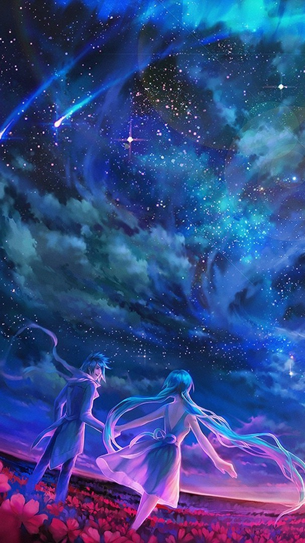 animes wallpapers,sky,purple,space,cg artwork,universe