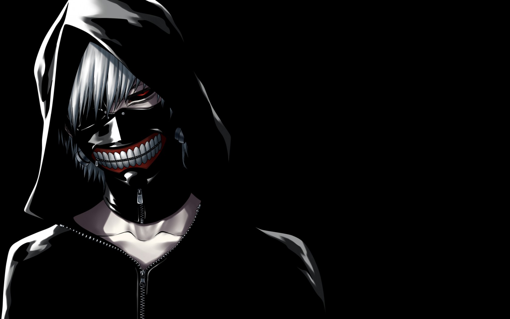 best anime wallpaper hd,fictional character,supervillain,darkness,black and white,illustration