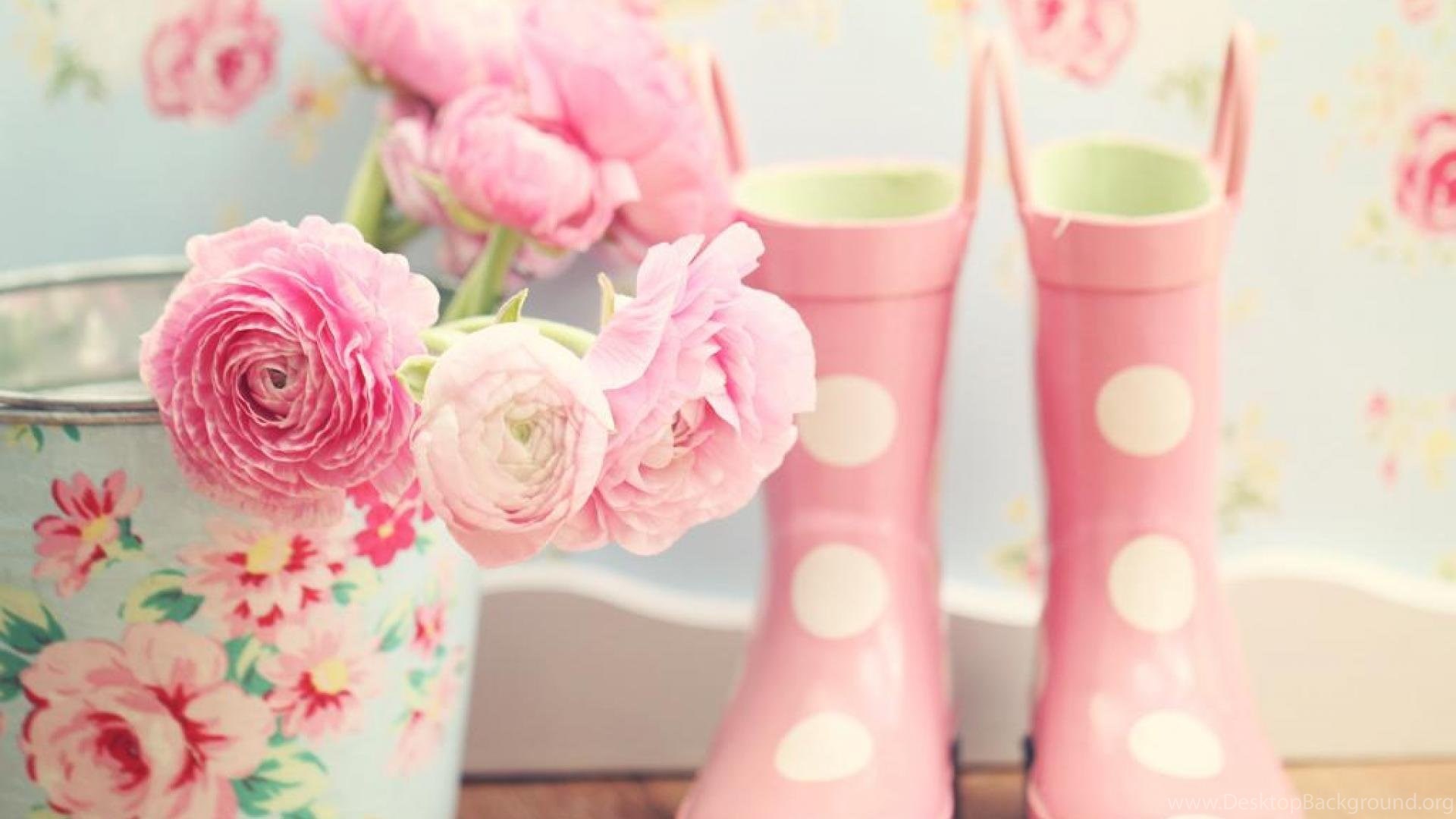 ガーリー壁紙hd,ピンク,花,履物,工場,花瓶