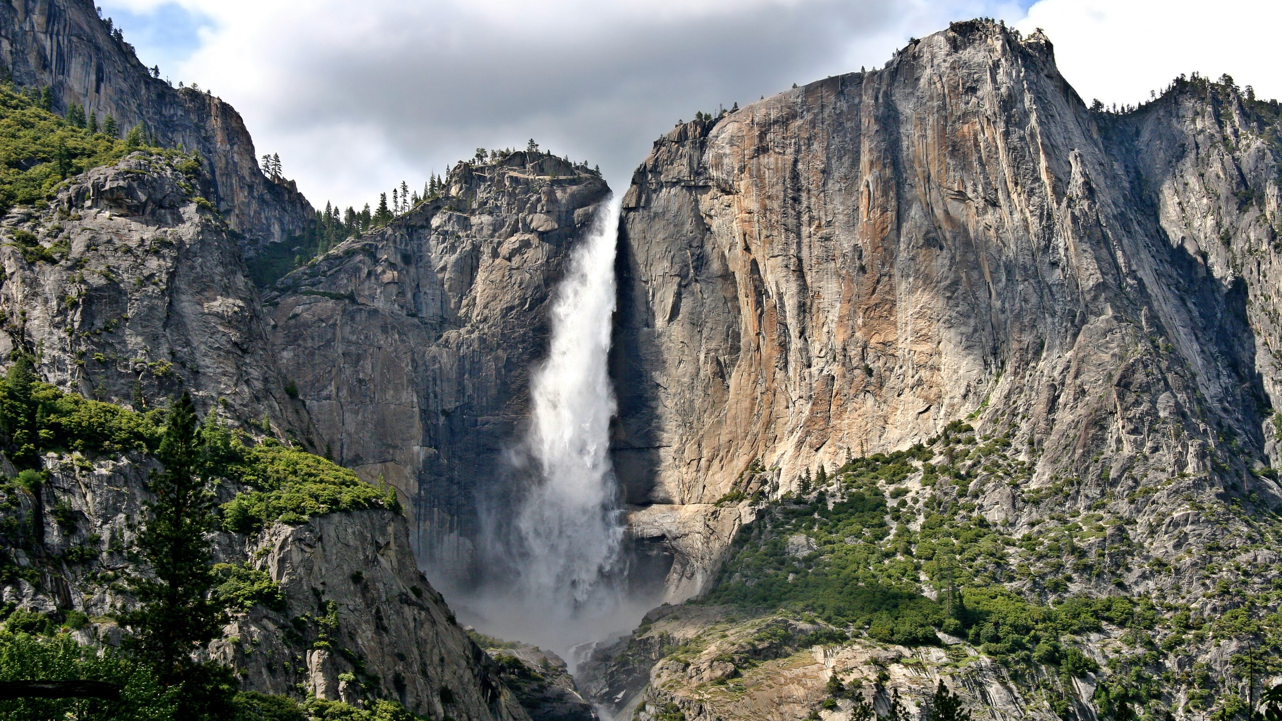 yosemite wallpaper,waterfall,natural landscape,nature,mountainous landforms,mountain