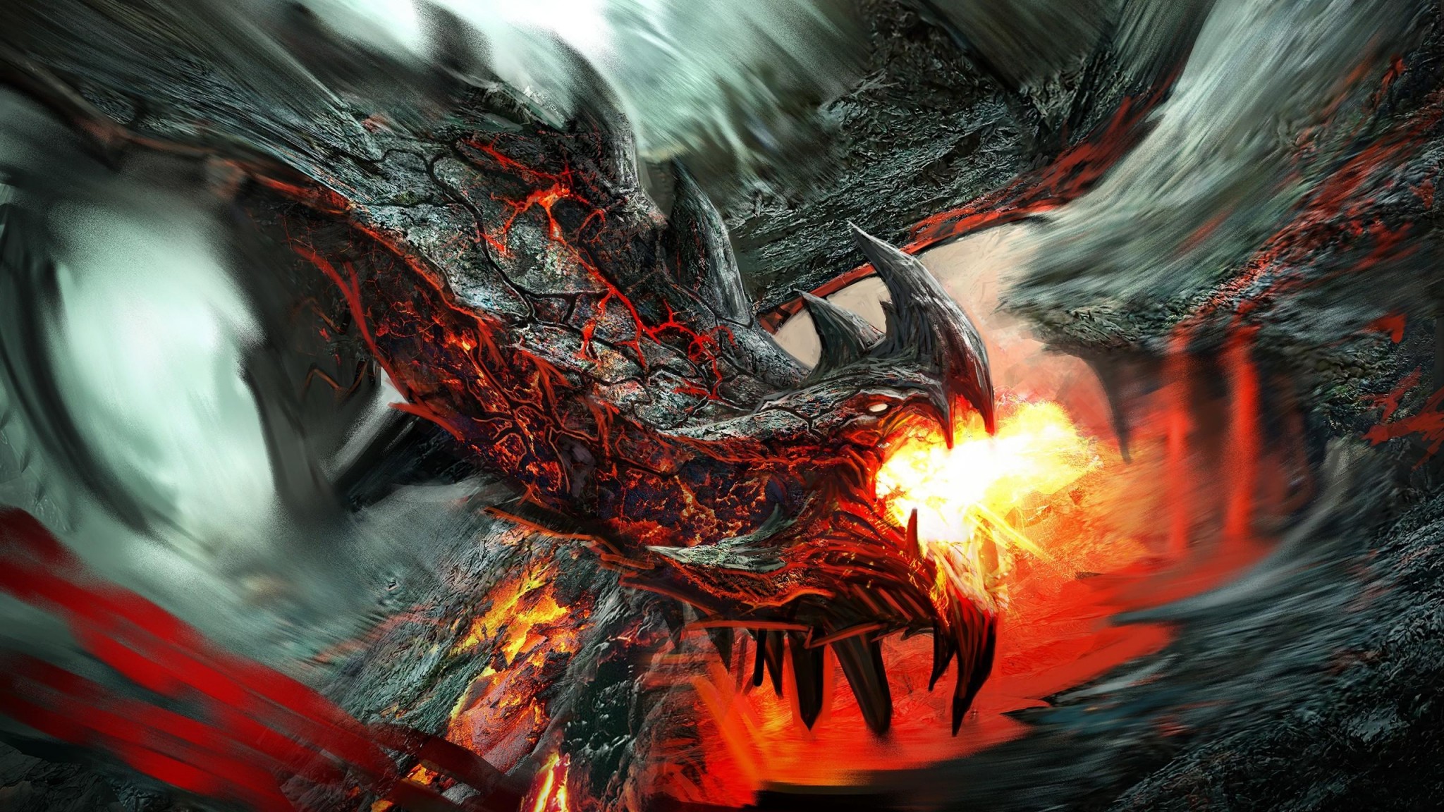 dragon wallpaper hd,action adventure game,geological phenomenon,dragon,cg artwork,demon