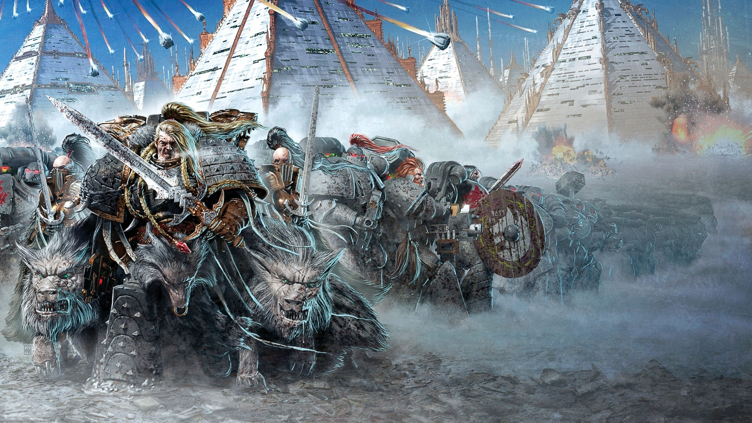 fond d'écran warhammer 40k,oeuvre de cg,mythologie,art,viking,personnage fictif