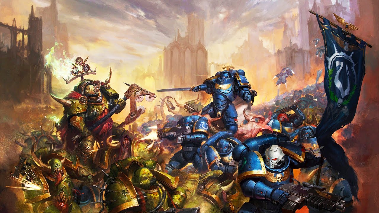 warhammer 40k wallpaper,action adventure game,strategy video game,battle,fictional character,cg artwork