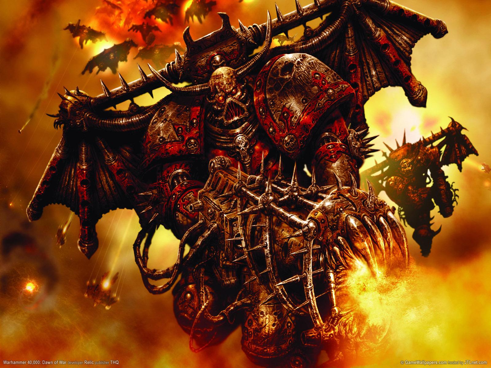 warhammer 40k wallpaper,cg artwork,demon,strategy video game,fictional character,warlord