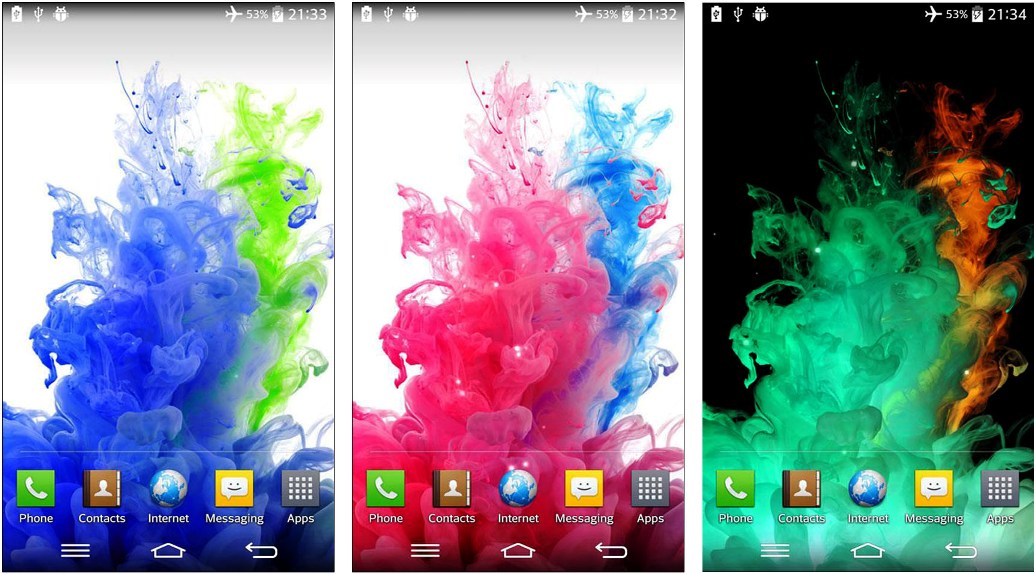 lg live wallpaper,colorfulness,screenshot,technology,iphone,electronic device