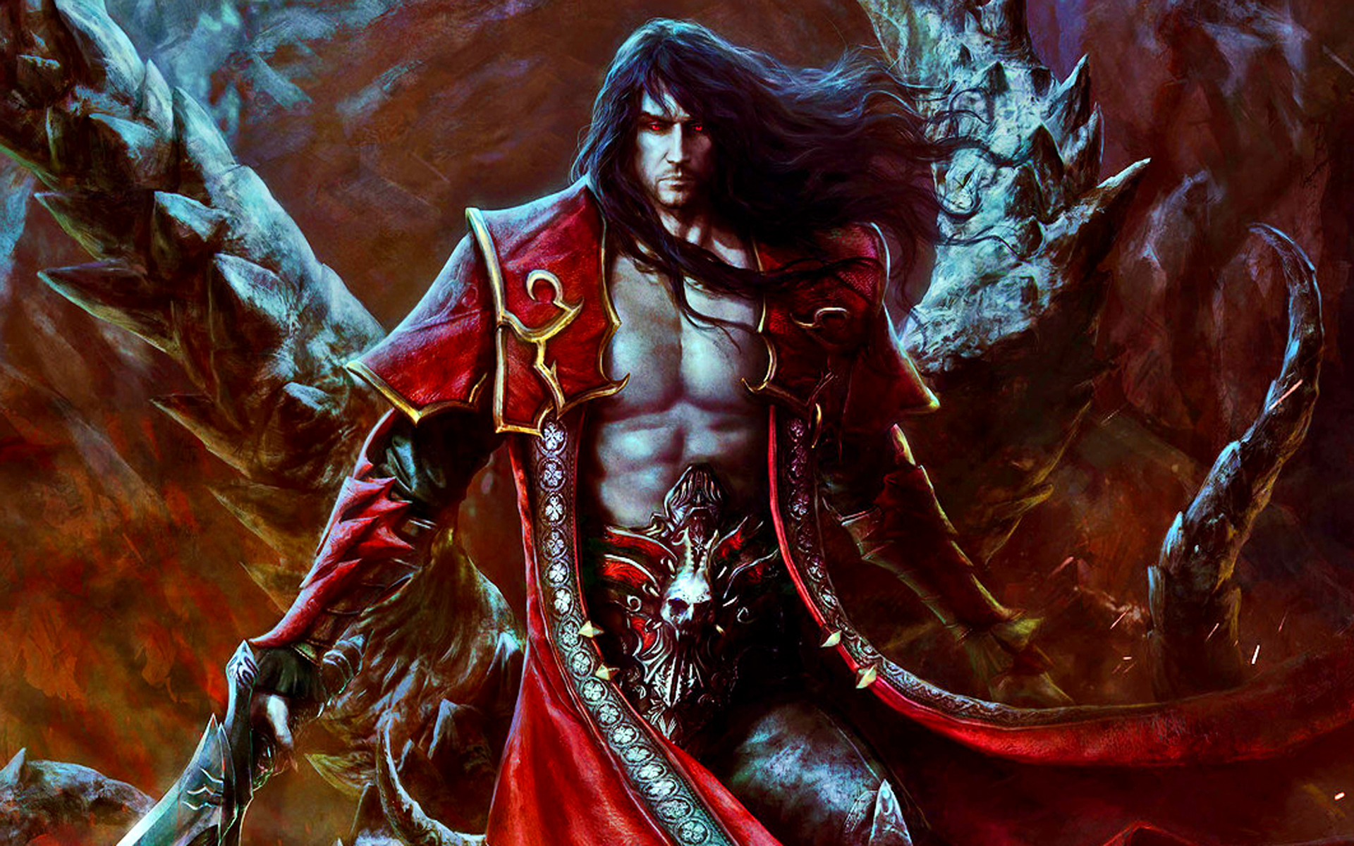 fond d'écran castlevania,oeuvre de cg,démon,personnage fictif,illustration,art