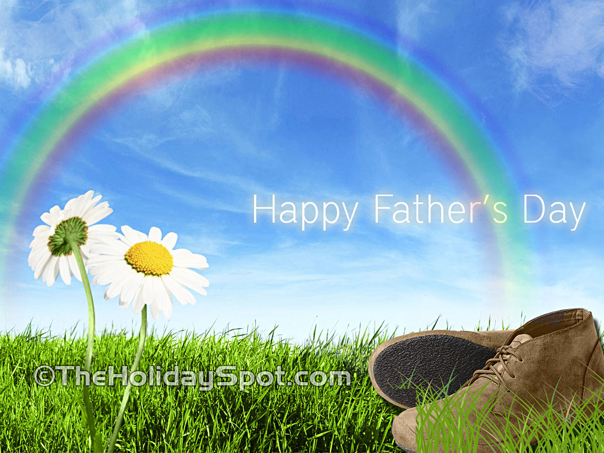 fondo de pantalla del día del padre,arco iris,cielo,paisaje natural,naturaleza,césped