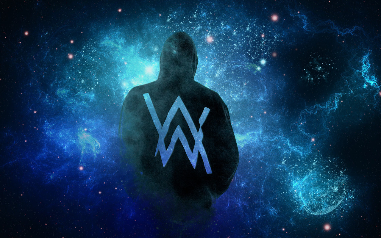 alan walker wallpaper hd,cielo,buio,oggetto astronomico,spazio,font