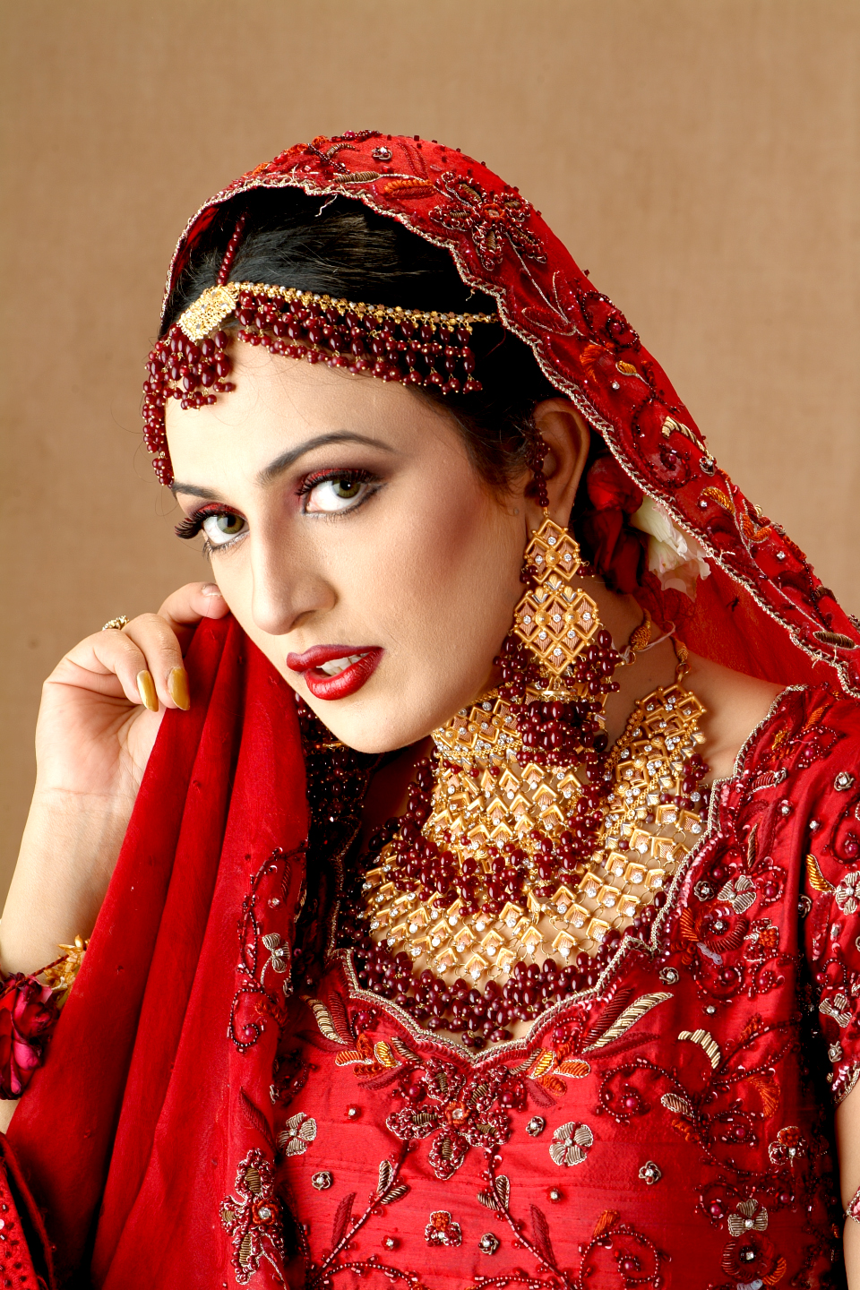 dulhan wallpaper,bride,red,maroon,tradition,headpiece
