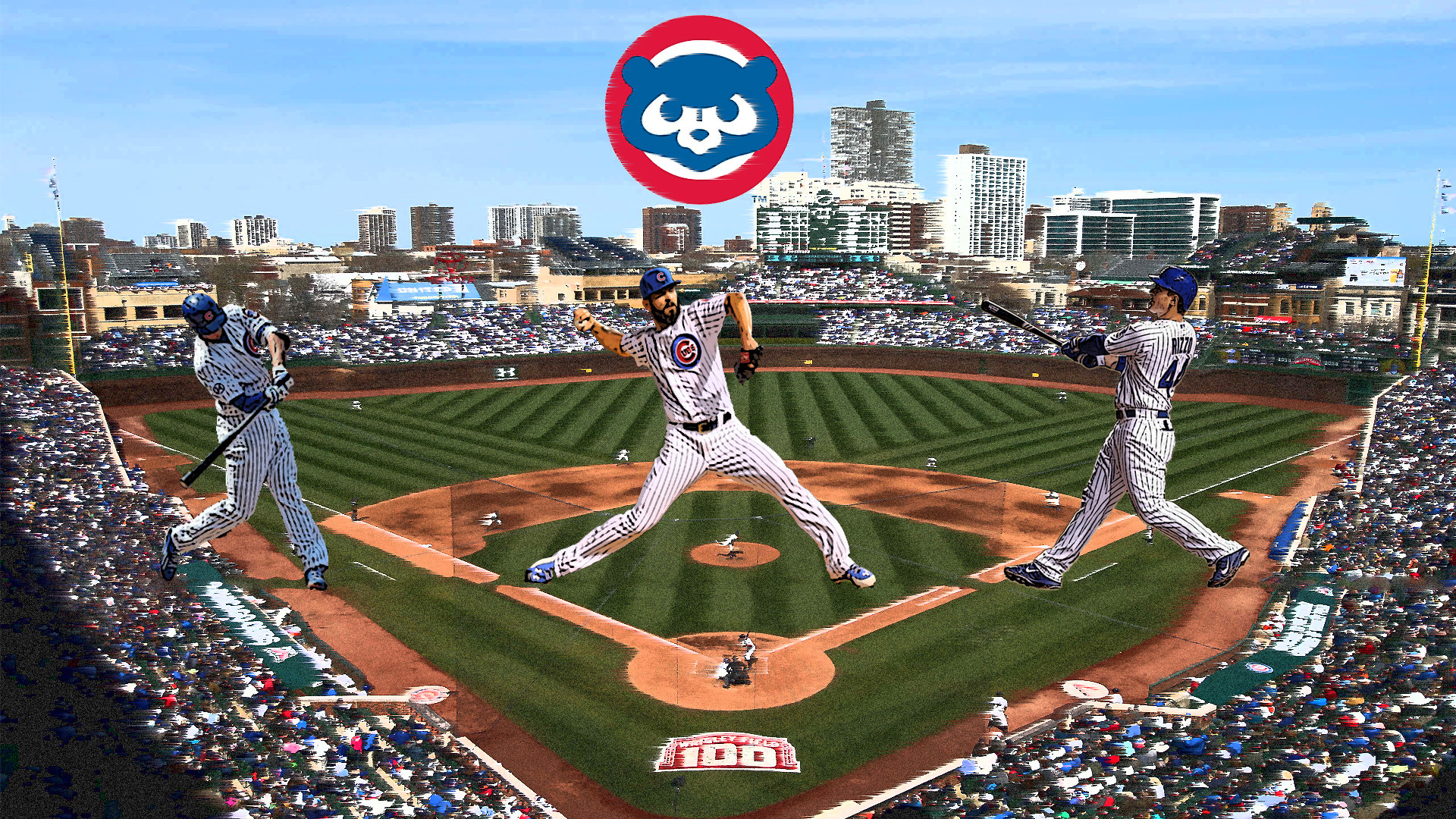 fond d'écran chicago cubs,parc de baseball,terrain de baseball,stade,joueur de baseball,base ball