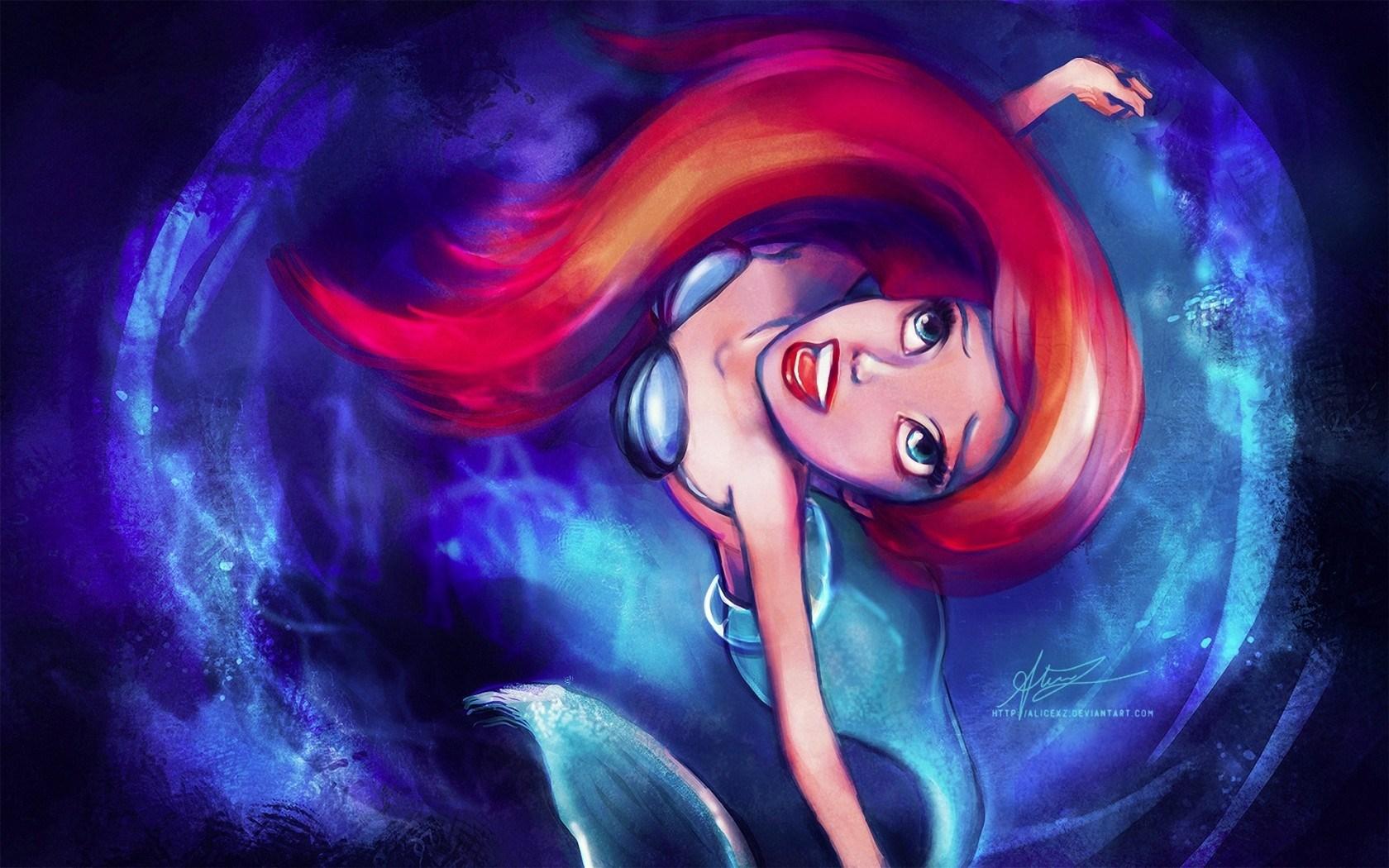 little mermaid wallpaper,violet,cg artwork,illustration,fictional character,art