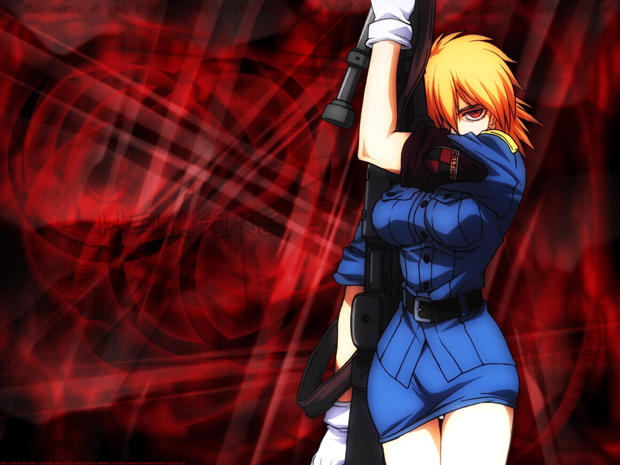 hellsing wallpaper,anime,cartoon,cg artwork,long hair,black hair