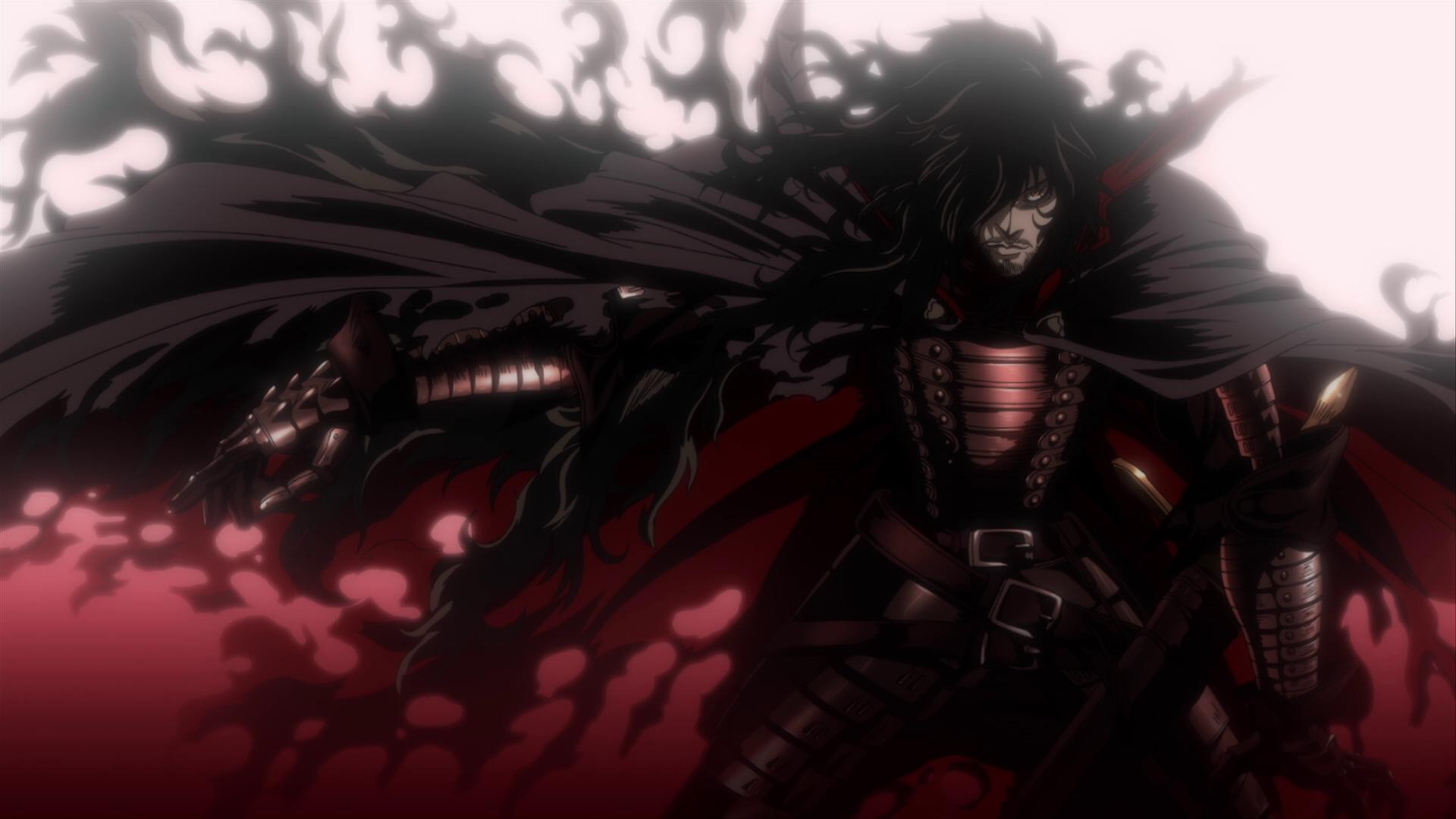 hellsing wallpaper,cg artwork,demon,black hair,fictional character,anime