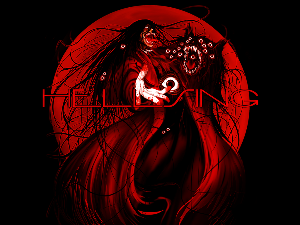 fond d'écran hellsing,rouge,illustration,conception graphique,ténèbres,art