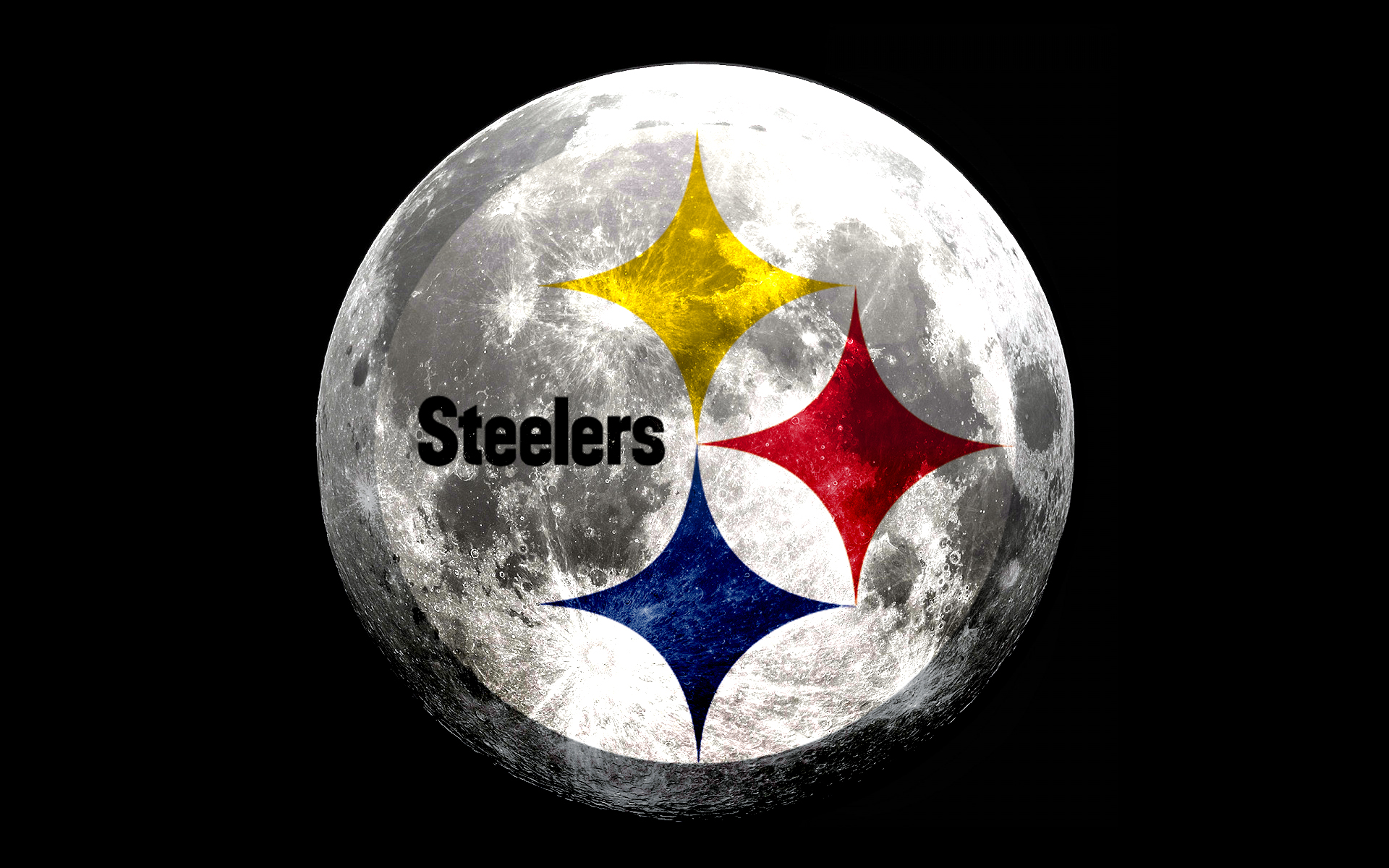 pittsburgh steelers wallpaper,flag,logo,moon,astronomical object,font