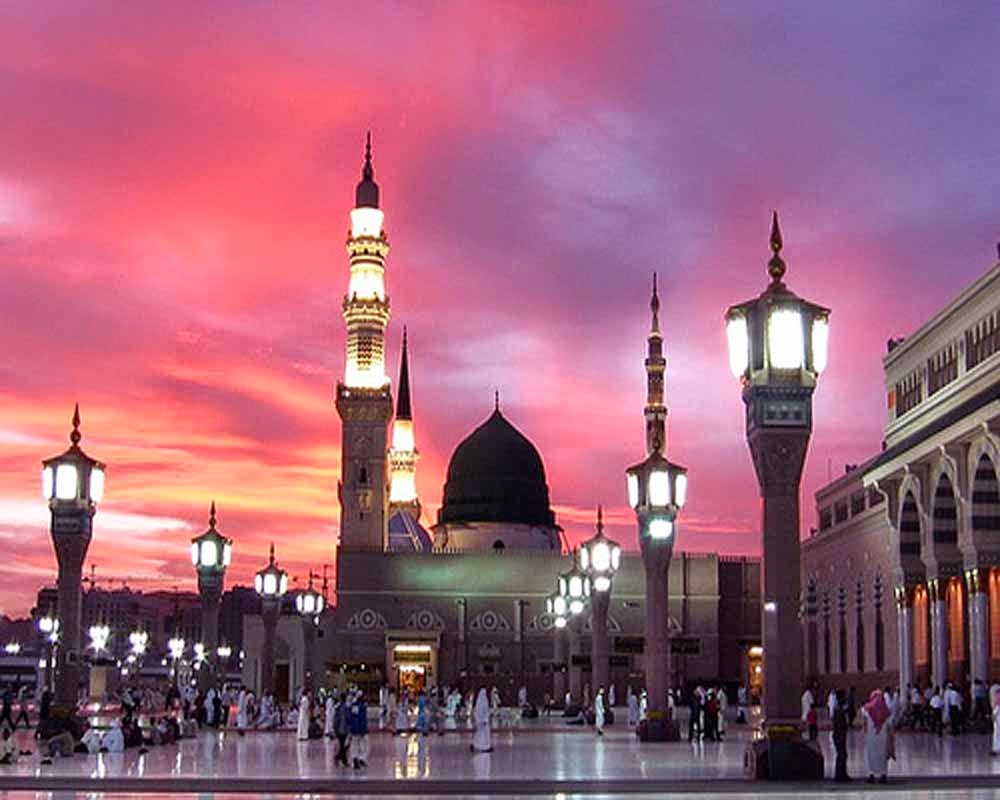 madina wallpaper,landmark,building,mosque,city,sky