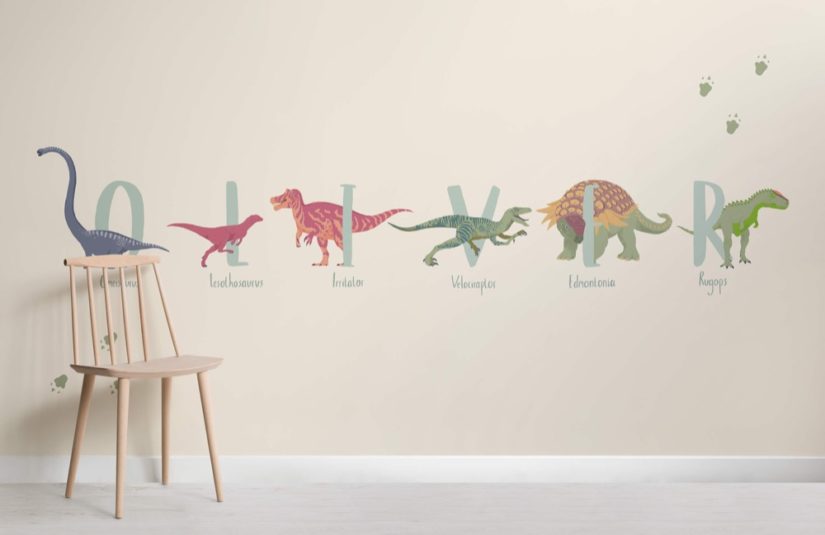 personalised wallpaper,dinosaur,wall,wall sticker,product,room