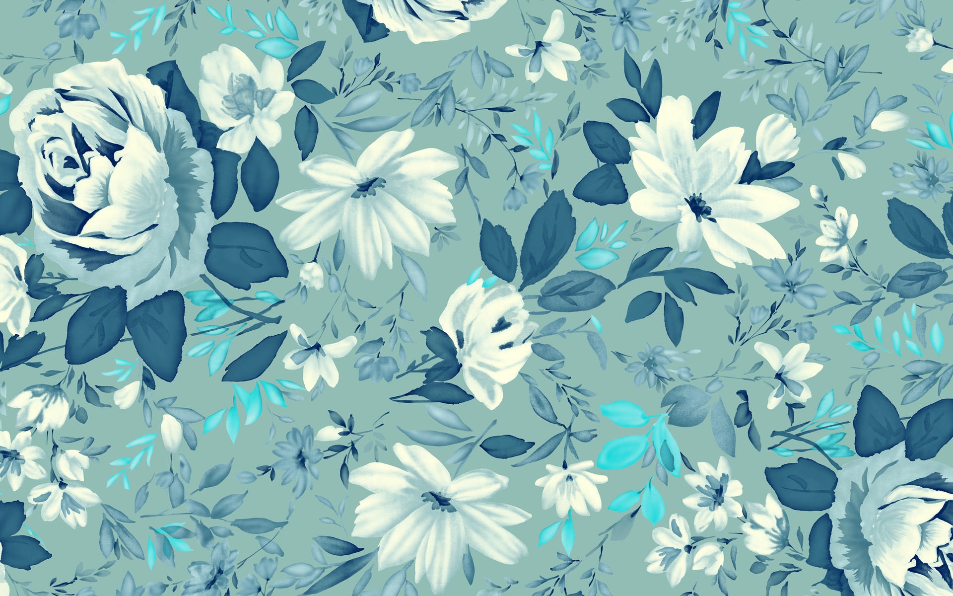 flower pattern wallpaper,blue,aqua,pattern,turquoise,design
