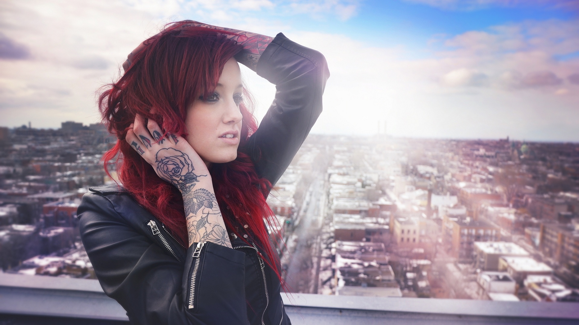 tattoo girl wallpaper,hair,beauty,hairstyle,cool,black hair