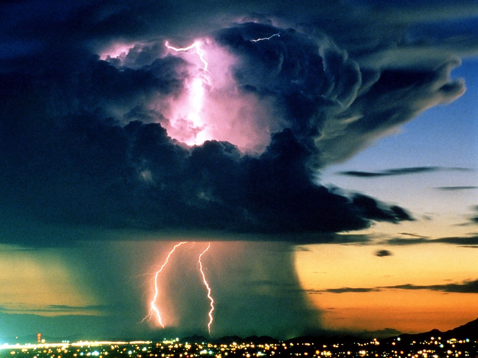 雷ライブ壁紙,空,ライトニング,雲,雷雨,自然