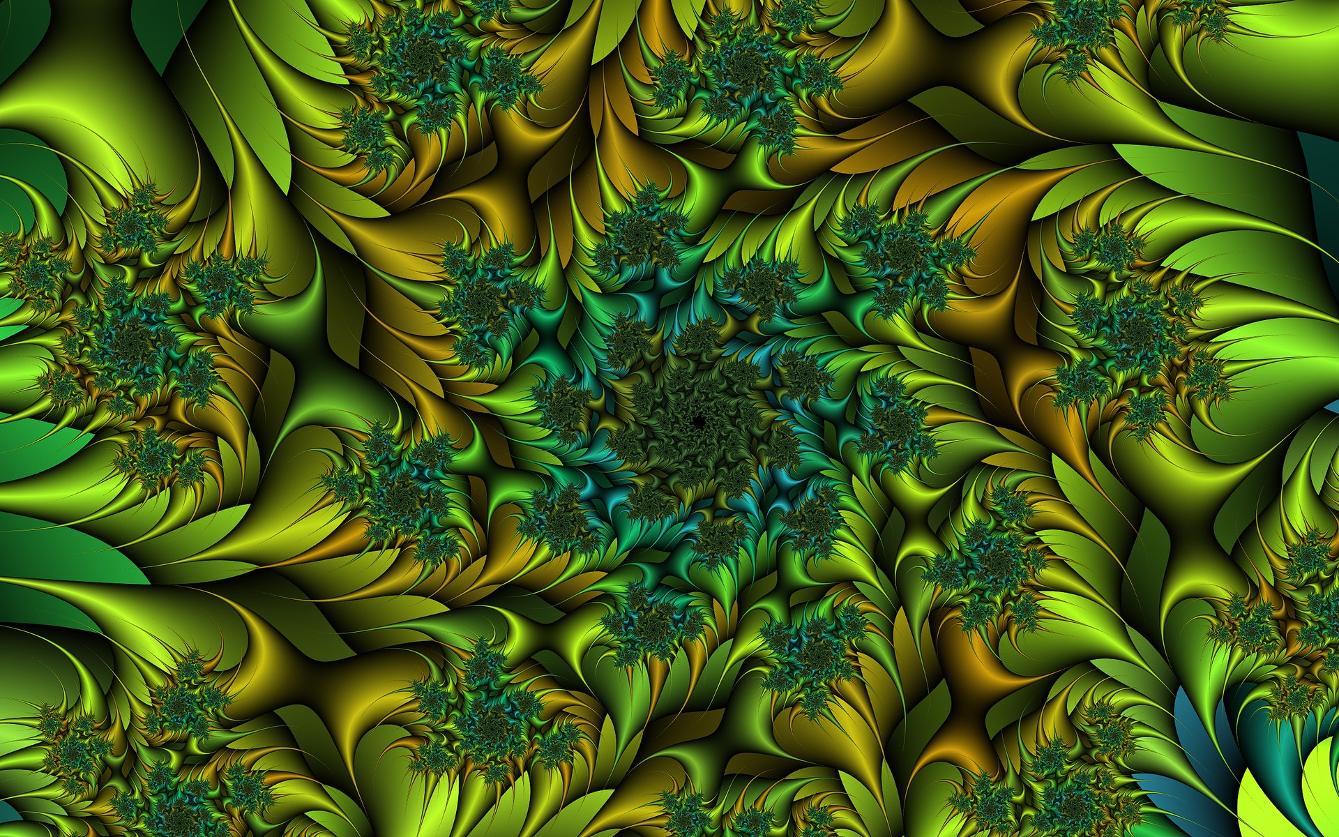 green flower wallpaper,fractal art,green,psychedelic art,pattern,art