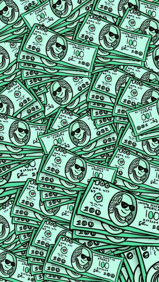 money iphone wallpaper,pattern,drawing,doodle,currency,line art
