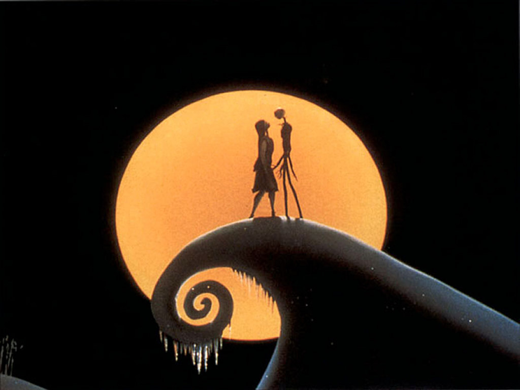 nightmare before christmas wallpaper,architecture,silhouette,illustration,art