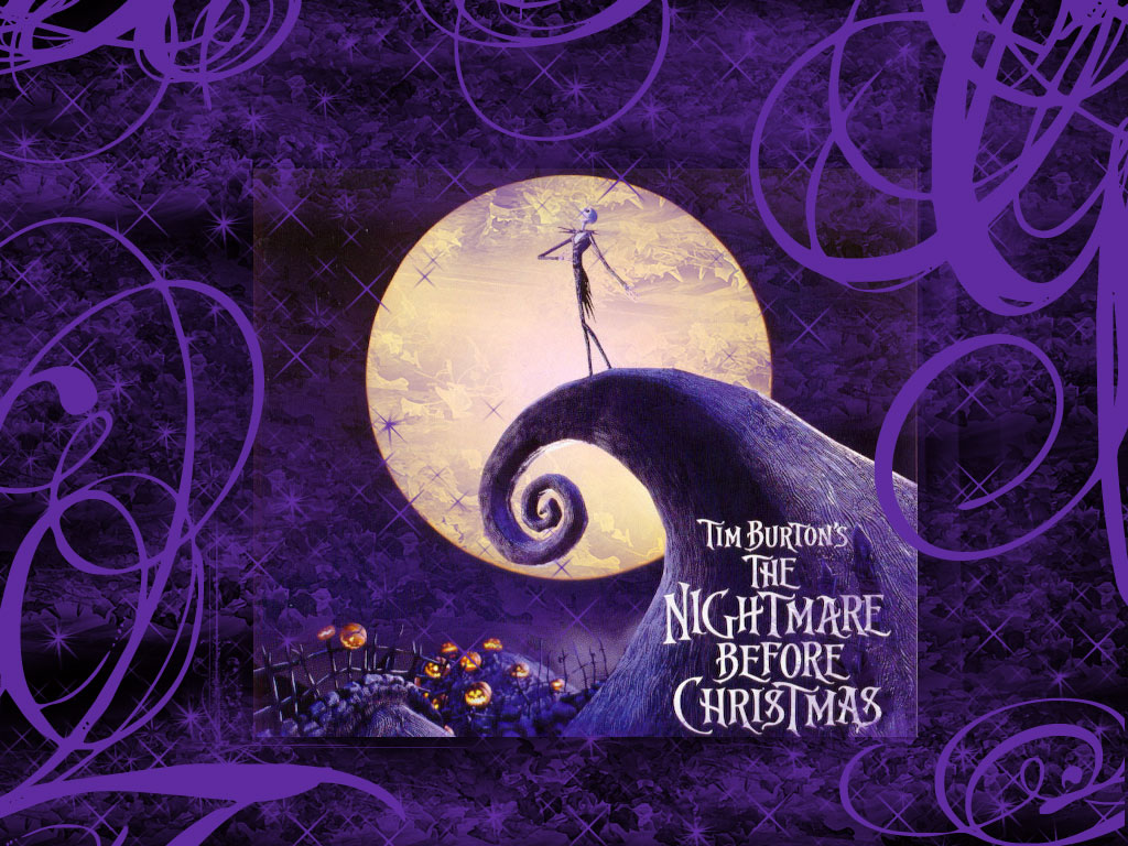 nightmare before christmas wallpaper,purple,violet,graphic design,text,illustration