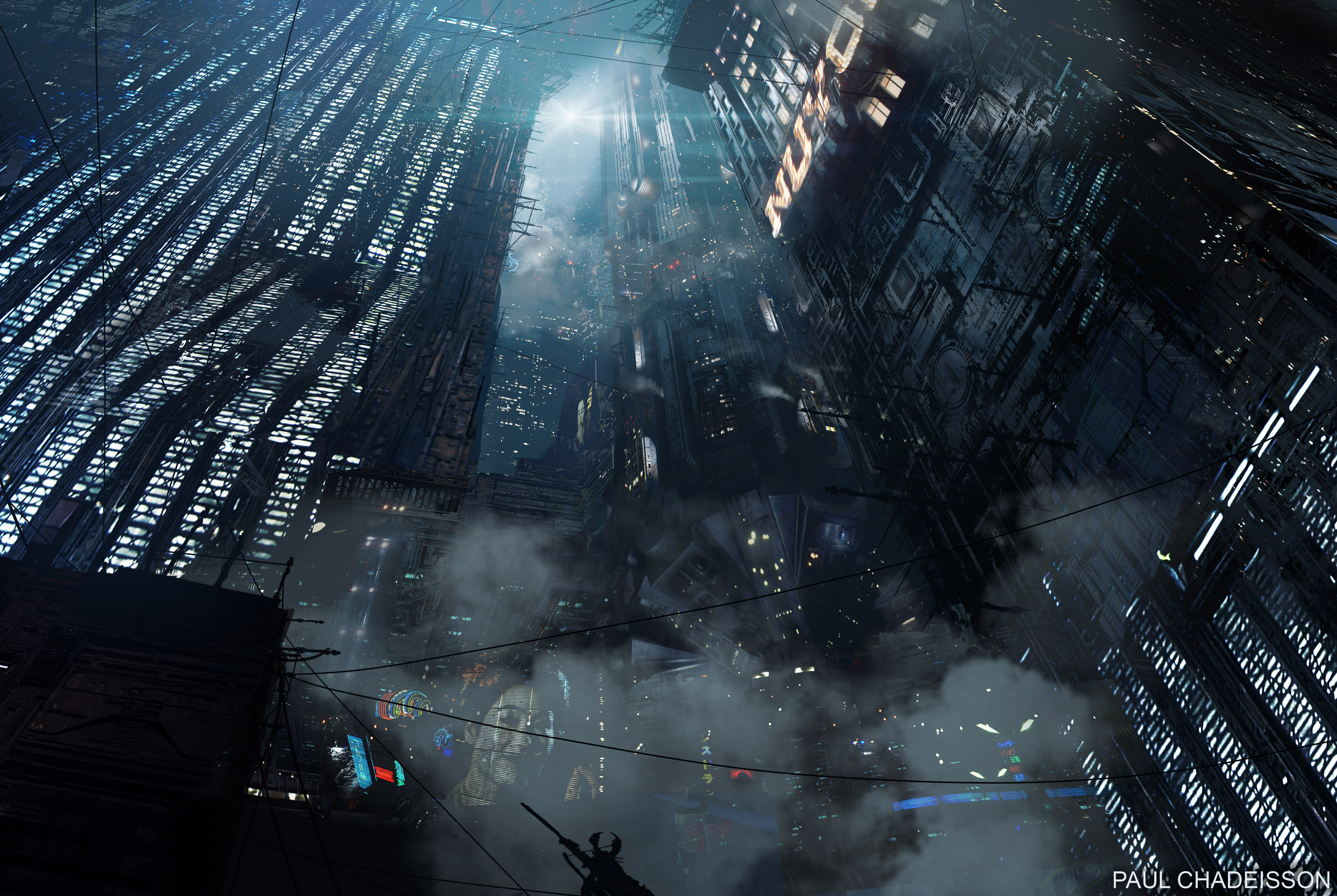 blade runner wallpaper,darkness,water,architecture,space,digital compositing