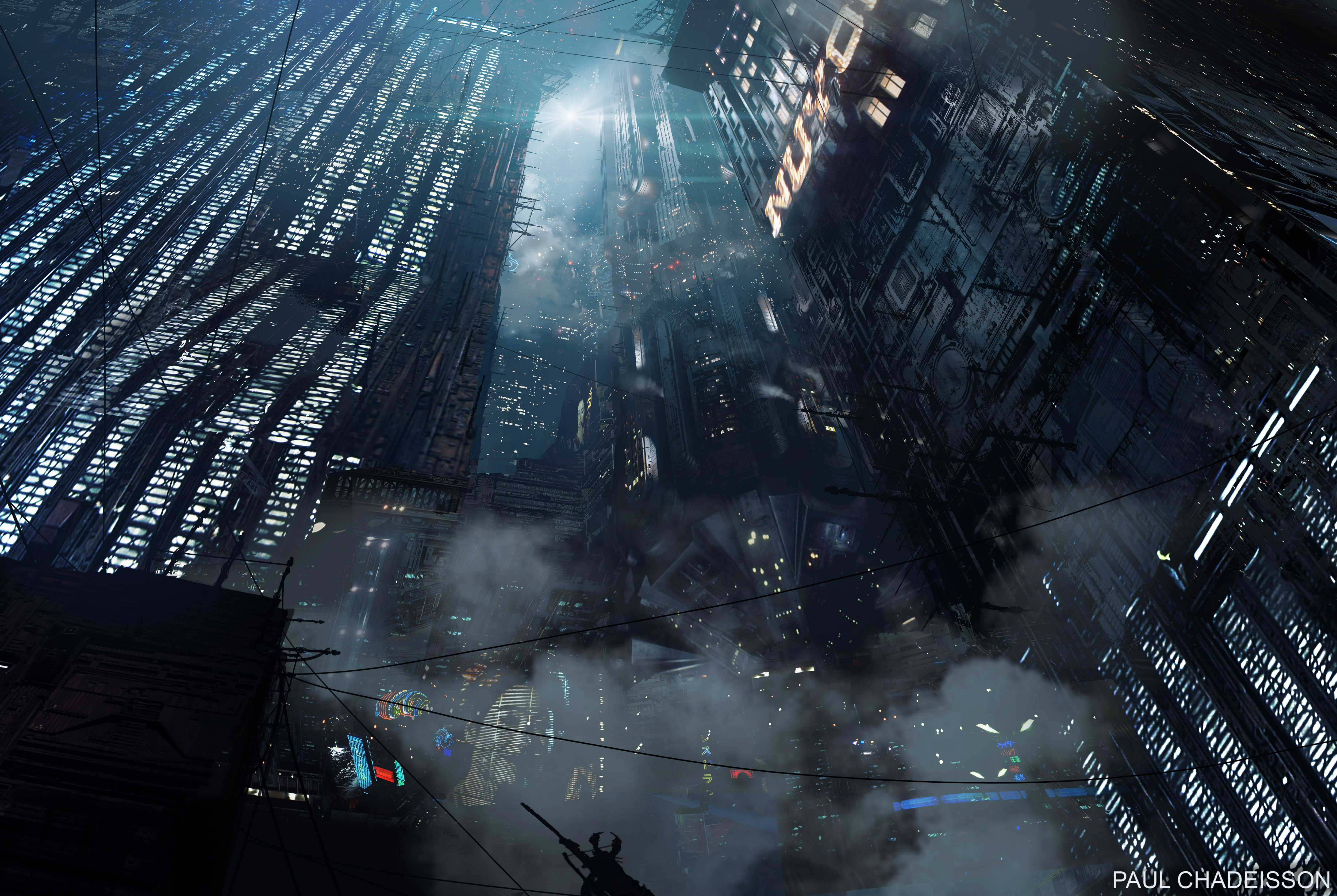 fondo de pantalla de blade runner,oscuridad,agua,arquitectura,espacio,composición digital