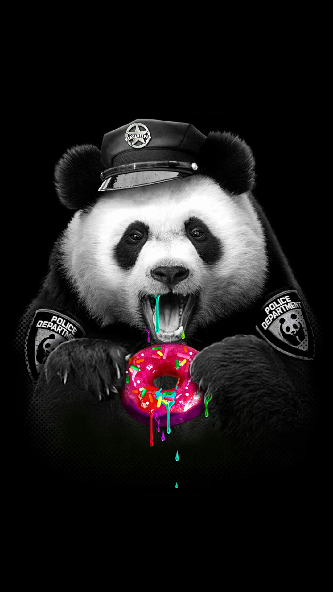 sfondi panda iphone,panda,orso,orsacchiotto di peluche,grugno,disegno grafico