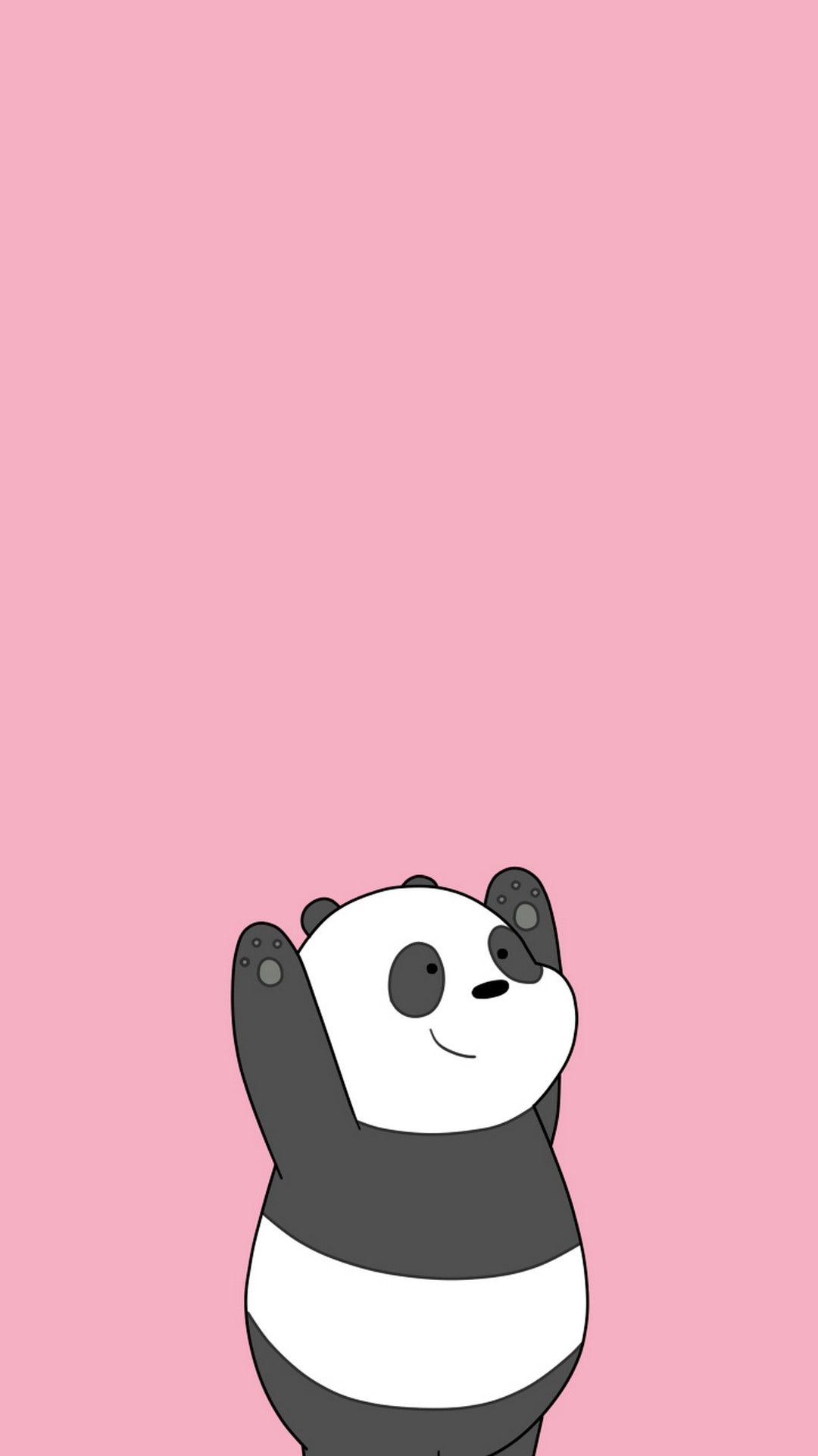 fond d'écran panda iphone,dessin animé,rose,illustration,animation,ours