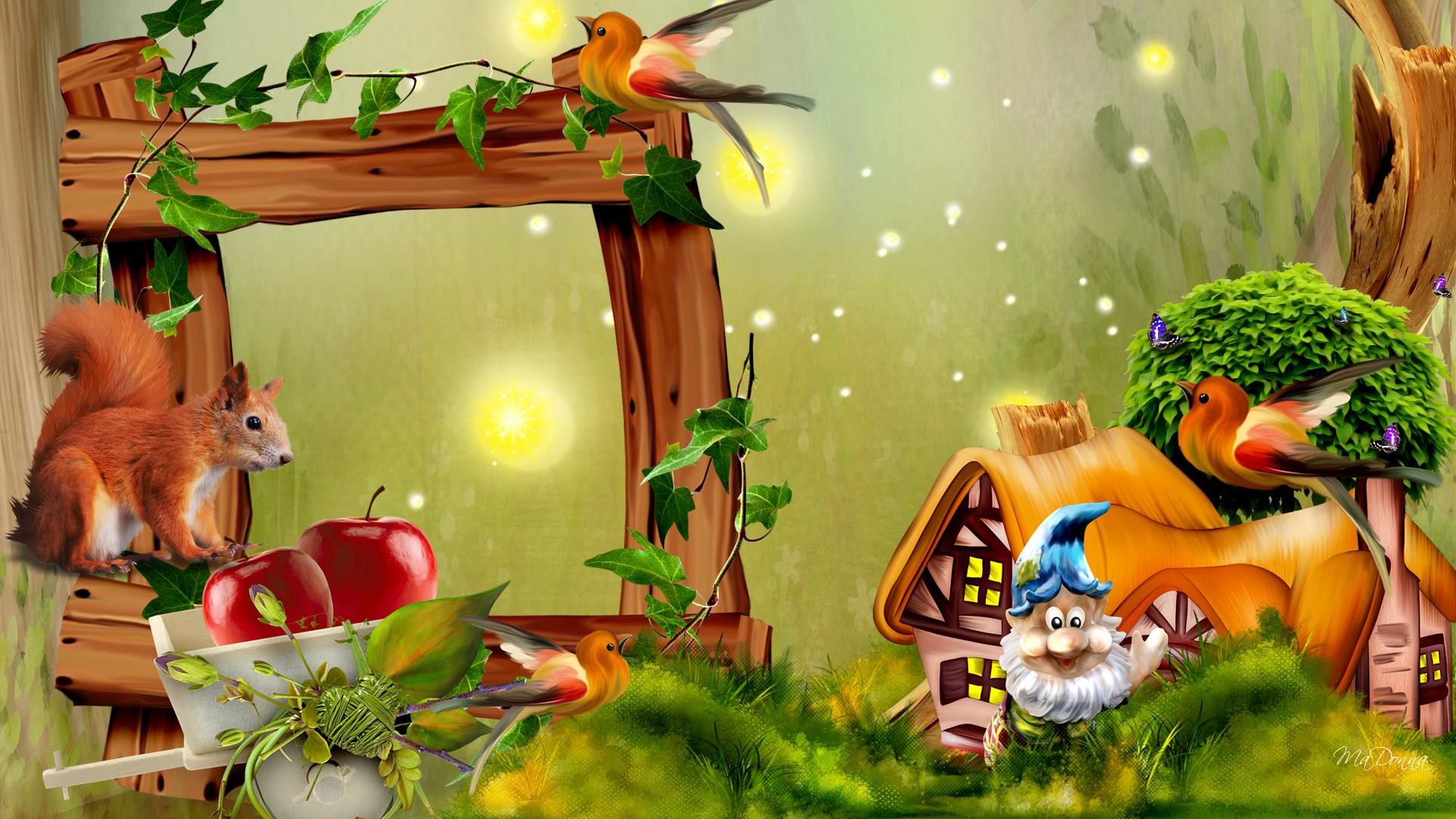 gnome wallpaper,animated cartoon,organism,grass,animation,fawn