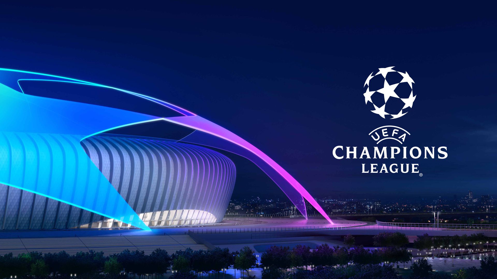 champions league wallpaper,licht,die architektur,lila,himmel,beleuchtung