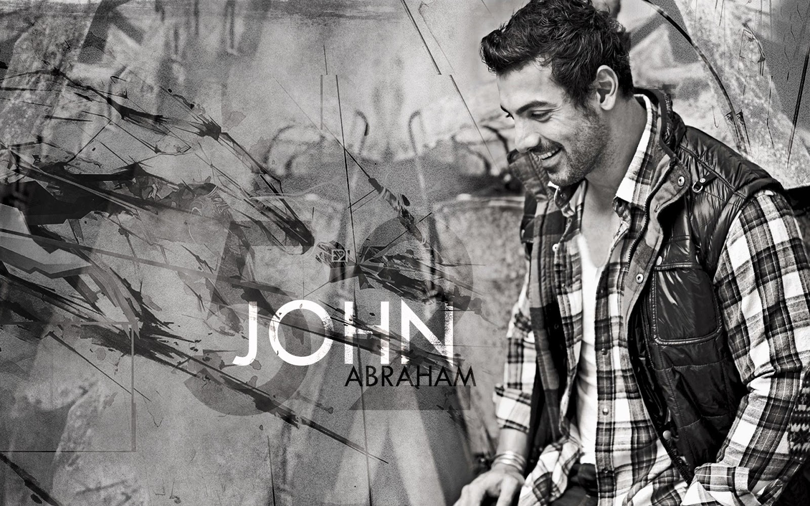 john abraham hd wallpaper,schwarz und weiß,schriftart,monochrome fotografie,einfarbig,fotografie