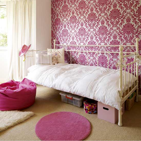 ベッドルームのためのガーリー壁紙,家具,寝室,ベッド,ピンク,ベッドのフレーム