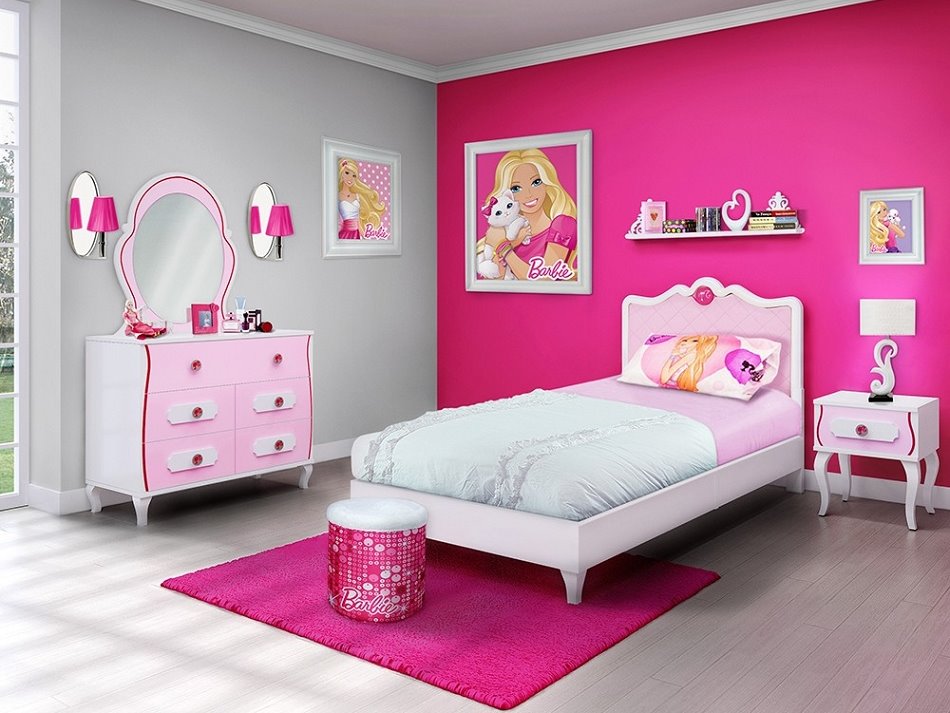ベッドルームのためのガーリー壁紙,寝室,家具,ベッド,ピンク,ルーム