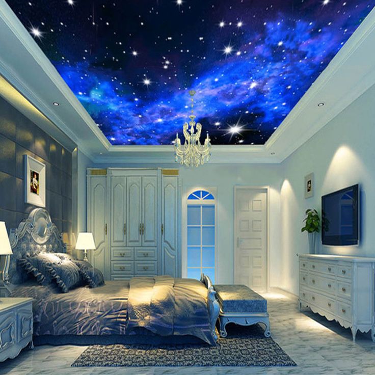 fond d'écran 3d pour mur de la maison,plafond,chambre,bleu,propriété,design d'intérieur