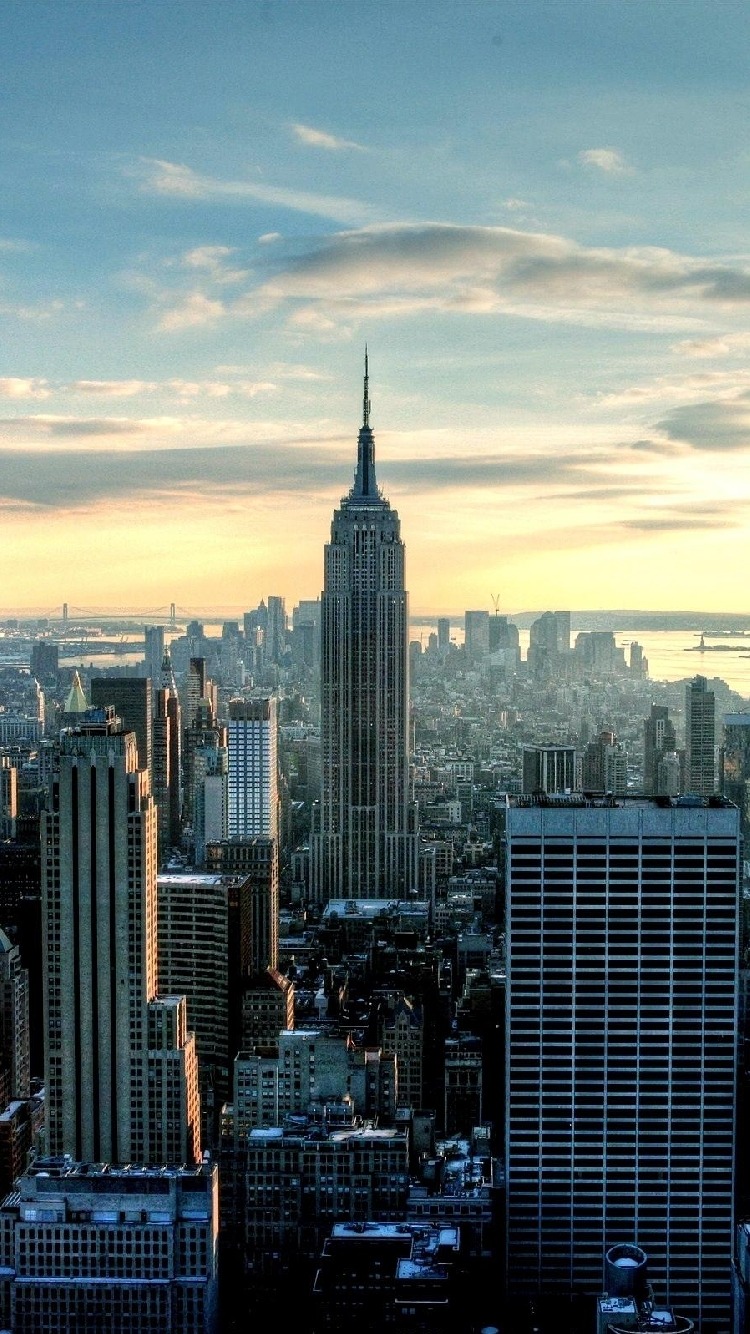 new york iphone wallpaper,stadt,stadtbild,metropolregion,wolkenkratzer,horizont